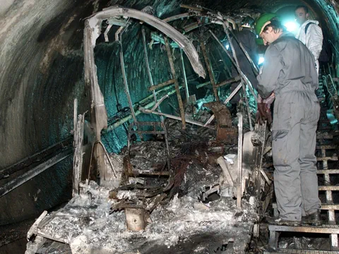 Ausgebrannte Gletscherbahn