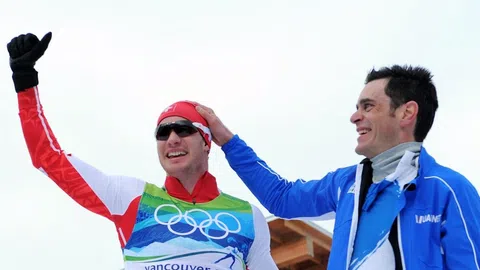 Piller Cottrer (rechts) mit Dario Cologna.