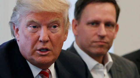 Thiel und Donald Trump.