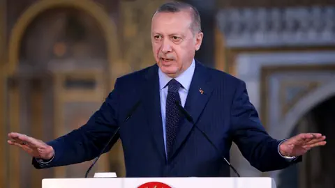 Erdogan bei einer Rede