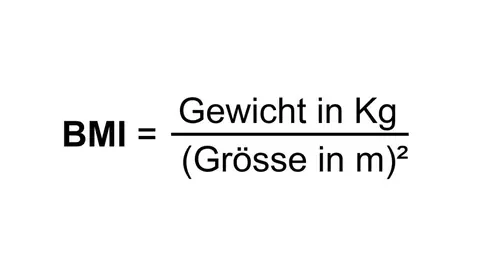 Formel zur Berechnung des BMI.