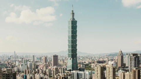 Foto vom Wolkenkratzer Taipei 101.