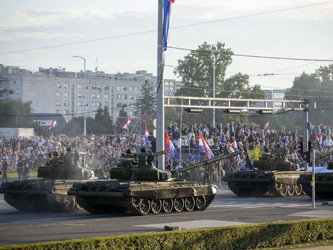 Militärparade in Zagreb.