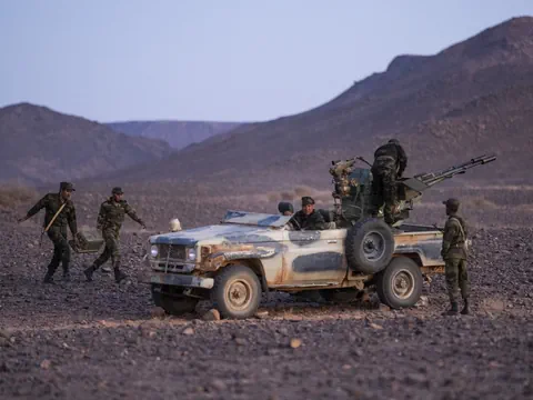 Soldaten der Frente Polisario in der Westsahara.