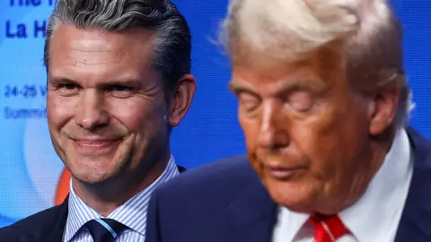 Hegseth und Trump.