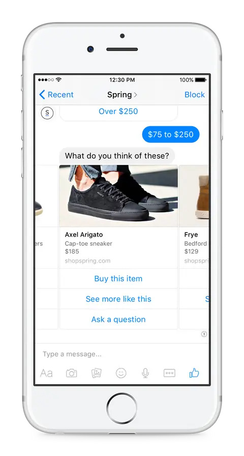 Screenshot des Chatbots von Quartz