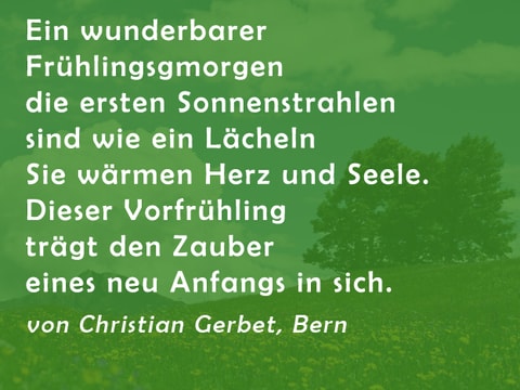 Radio SRF 1 - Frühlingsgedichte: Die Welt blüht auf, die Fantasie auch ...
