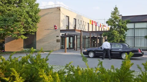 Die Schweizer Botschaft in Washington D.C., USA, aufgenommen am 9. August 2009.