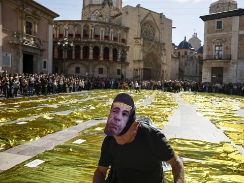 Protest- und Gedenkaktion in Valencia zum Jahrestag