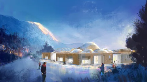 Visualisierung InnHub in La Punt