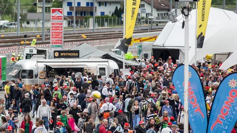 Blick auf das Festgelände