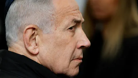 Profilansicht Netanjahus.