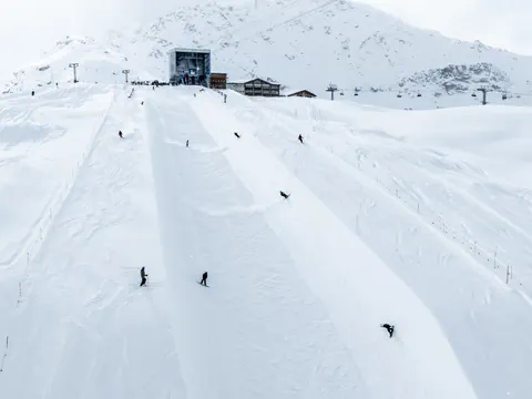 Die Halfpipe im Engadin.