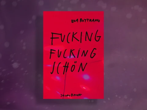 Rotes Buchcover mit handgeschriebener schwarzer Schrift darauf.