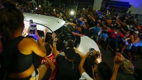 Überführung des Leichnamks von Diego Maradona.