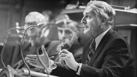 Bundesrat Ernst Brugger, 1976. 