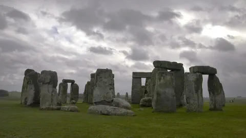 Der Steinkreis Stonehenge. 