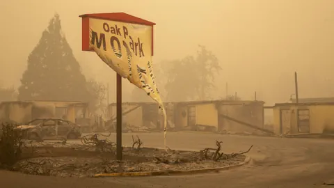 Ein zerstörtes Motel in Oregon