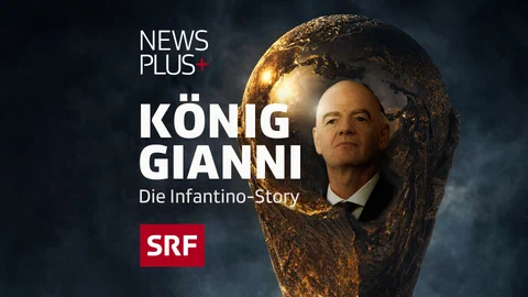 Abbild eines Mannes integriert in einen goldenen Pokal auf dunklem Hintergrund.