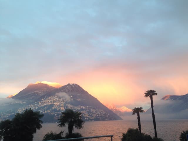 Lugano mit etwas Neuschnee