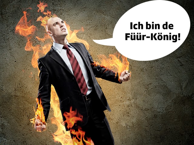 Mann steht in Flammen/Stockfoto Mann steht in Flammen/Stockfoto