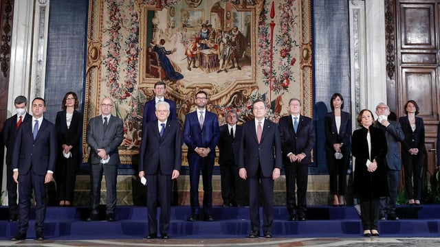 Draghi und sein Kabinett Draghi und sein Kabinett