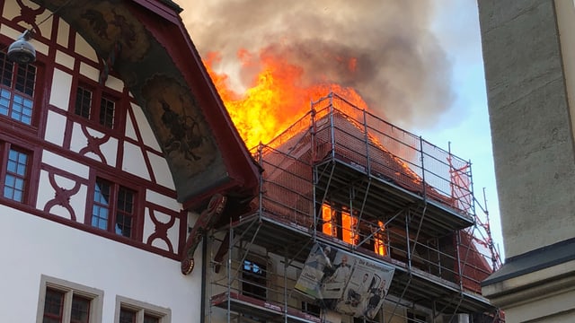 Brand in Aarauer Altstadt Brand in Aarauer Altstadt