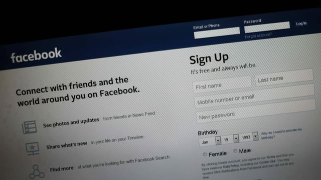 Die Anmeldeseite des sozialen Netzwerkes Facebook Die Anmeldeseite des sozialen Netzwerkes Facebook