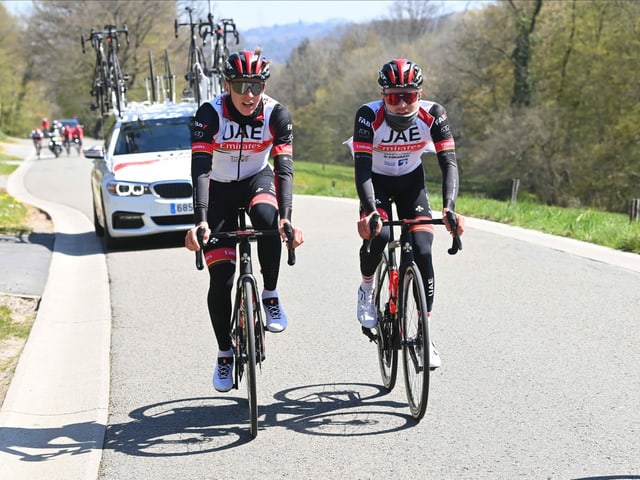 Der Schweizer (rechts) und der Slowene Tadej Pogacar wollen am Sonntag um den Sieg mitfahren. Der Schweizer (rechts) und der Slowene Tadej Pogacar wollen am Sonntag um den Sieg mitfahren.
