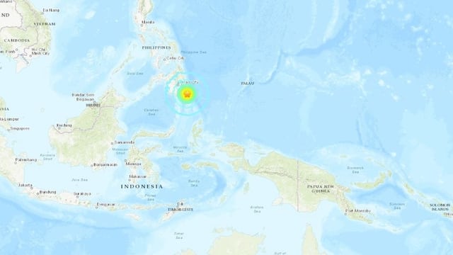 Das Beben ereignete sich südöstlich von Mindanao Das Beben ereignete sich südöstlich von Mindanao