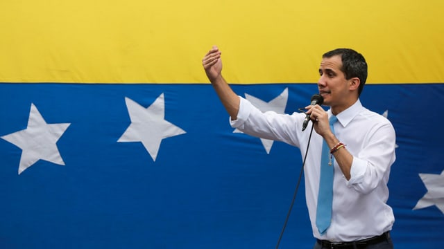 Juan Guaidó bei einer Ansprache Juan Guaidó bei einer Ansprache