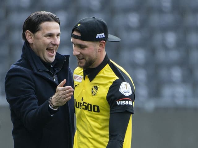 YB-Trainer Gerardo Seoane freut sich. YB-Trainer Gerardo Seoane freut sich.