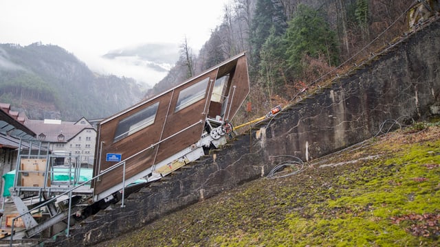 Kraftwerksbahn in Amsteg. Kraftwerksbahn in Amsteg.