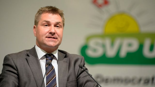Der Präsident der SVP Schweiz Toni Brunner