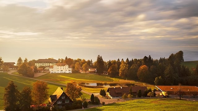 Landschaft mit Häusern Landschaft mit Häusern