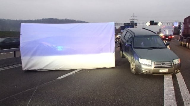 Unfall bei Brunegg. Unfall bei Brunegg.