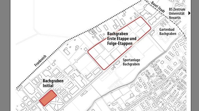 Situationsplan Bachgraben Allschwil Situationsplan Bachgraben Allschwil
