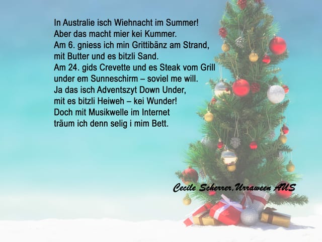 Tannenbaum am Strand.