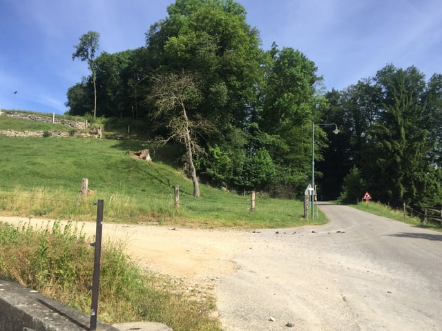 Strasse zum Parkplatz