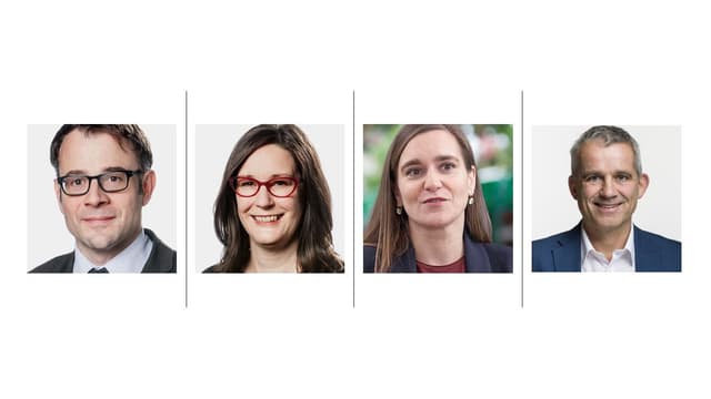 Auf dem Bild sieht man vlnr Kaspar Sutter, Kerstin Wenk, Beatriz Greuter, Beat Jans Auf dem Bild sieht man vlnr Kaspar Sutter, Kerstin Wenk, Beatriz Greuter, Beat Jans