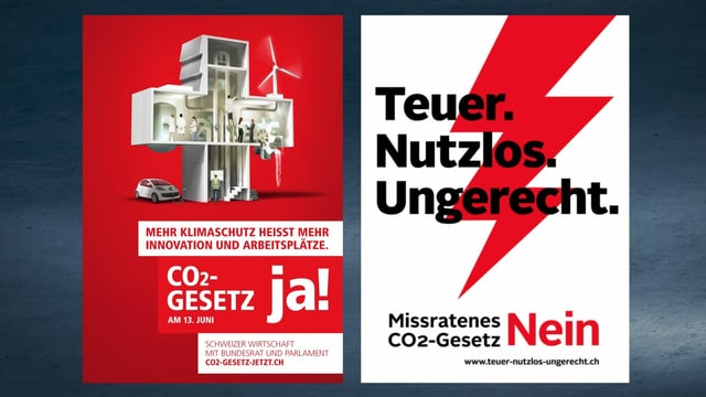 Abstimmunsplakate CO2-Gesetz Abstimmunsplakate CO2-Gesetz