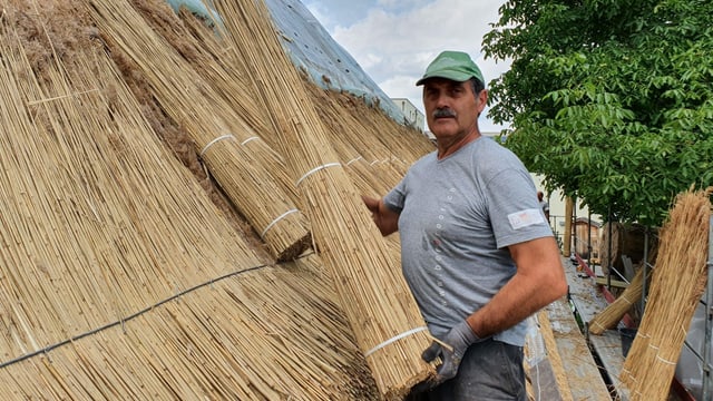 Ein Mann mit Stroh in der Hand Ein Mann mit Stroh in der Hand