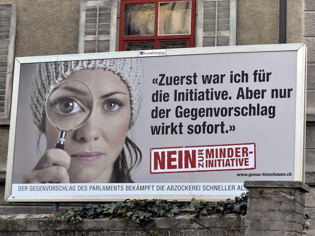 Plakat für den Gegenvorschlag.
