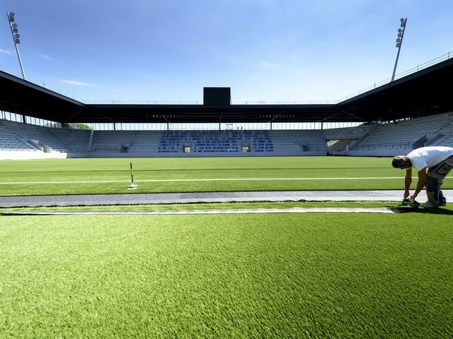 Blick in das neue Stadion in Lausanne Blick in das neue Stadion in Lausanne