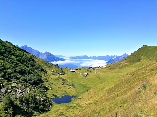 Herrliche Aussicht ins Tal auf die Käserstatt.