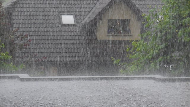 Regen prasselt hernieder. Regen prasselt hernieder.