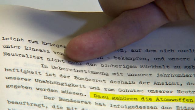 Protokoll-Text: «Dazu gehören Atomwaffen» Protokoll-Text: «Dazu gehören Atomwaffen»