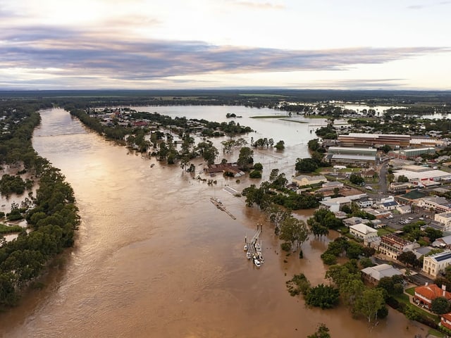 Flooded area from the wind.