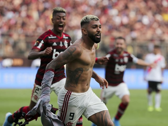 Flamengos Doppeltorschütze Gabriel Barbosa. Flamengos Doppeltorschütze Gabriel Barbosa.