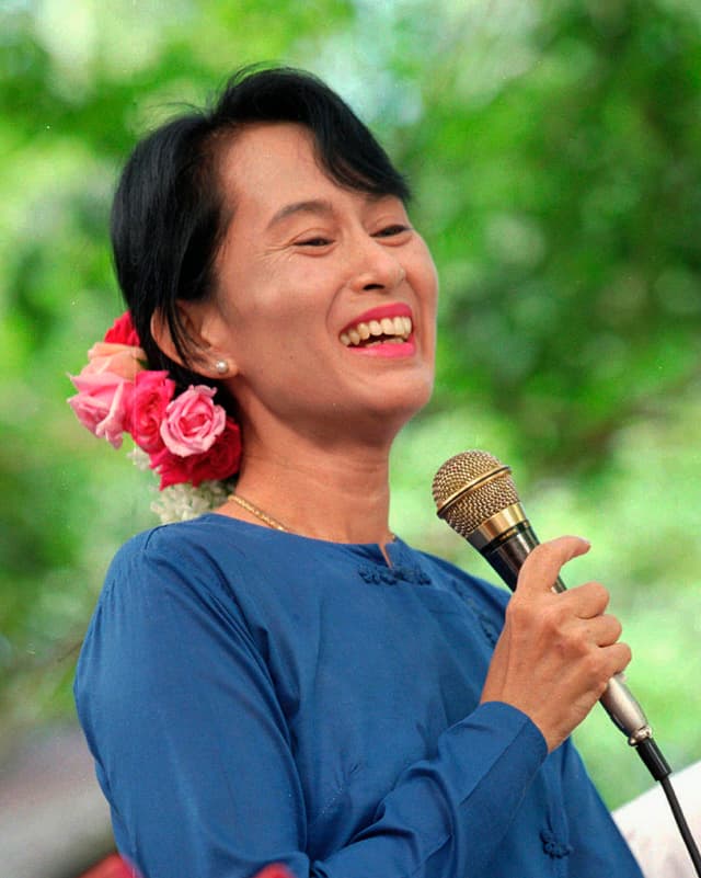 Portrait Nobelpreisträgerin Aung San Suu Kyi Portrait Nobelpreisträgerin Aung San Suu Kyi